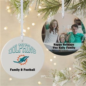 NFL Miami Dolphins Personalized Ornament - 1 Sided Glossy