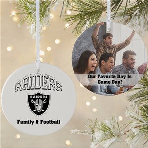 Las Vegas Raiders Glass Christmas Bauble