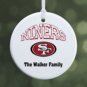 NFL San Francisco 49ers Personalized Photo Ornament - 2 Sided