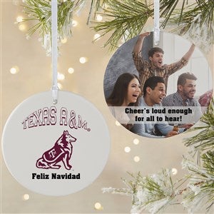 NCAA Texas A&M Aggies Personalized Photo Ornament  - 2 Sided Matte