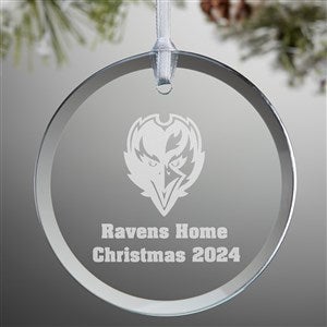 NFL Baltimore Ravens Personalized Glass Ornament