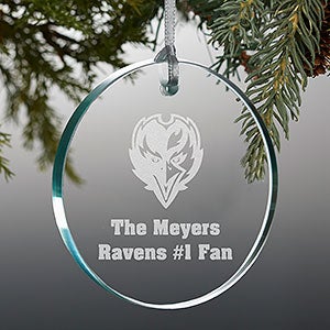 Baltimore Ravens Merry Christmas Circle Ornament