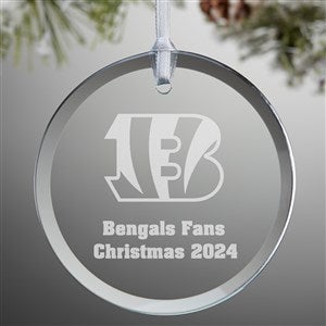 NFL Cincinnati Bengals Personalized Glass Ornament