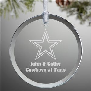 NFL Dallas Cowboys Personalized Glass Ornament