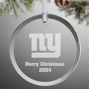 NFL New York Giants Personalized Glass Ornament