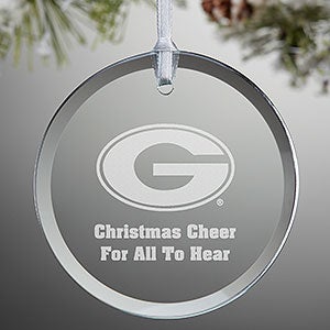 NCAA Georgia Bulldogs Personalized Glass Ornaments