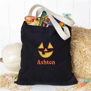 Jack-o'-Lantern Embroidered Halloween Treat Bag