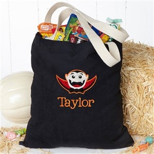 Vampire Face Embroidered Halloween Treat Bag