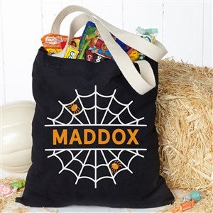 Halloween Spider Web Personalized Treat Bag - 33959