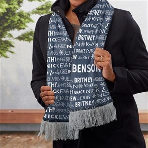 Snowflake Family Personalized Women's Sherpa Scarf