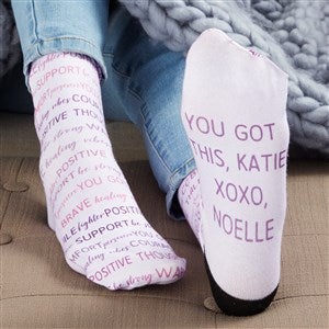 Words Of Encouragement Personalized Adult Socks