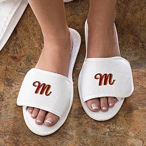 Womens Personalized Slippers for Spa or Bath