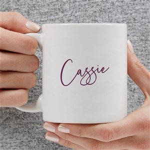 Trendy Script Name Personalized Coffee Mug 11 oz Black