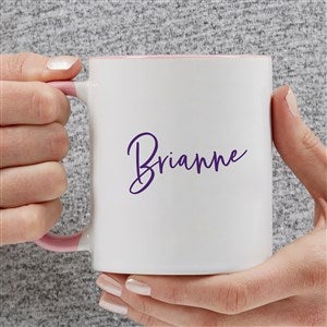 Trendy Script Name Personalized Coffee Mug 11 oz Black