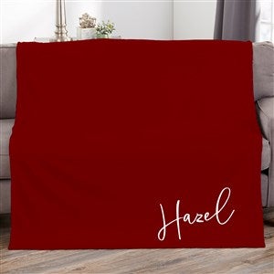 Trendy Script Personalized 60x80 Plush Fleece Blanket