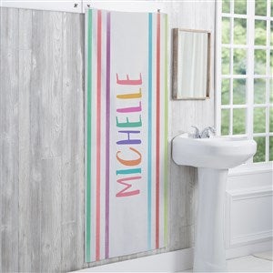 Watercolor Brights Personalized 35x72 Bath Towel