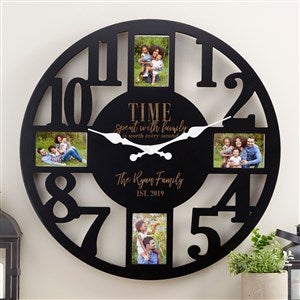 Worth Every Second Personalized Picture Frame Wall Clock - Black