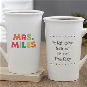 Teacher's Classroom Personalized Latte Mug 16oz White