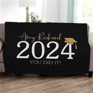 Classic Graduation Personalized 60x80 Plush Fleece Blanket