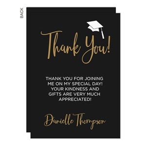 Classic Graduation Personalized Thank You Cards