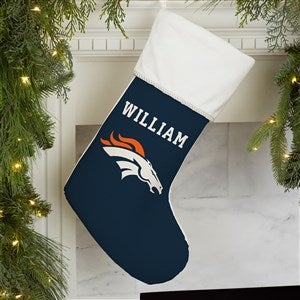 Denver Broncos Blown Glass Stocking Ornament - Sports Unlimited