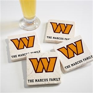 NFL Washington Football Team Personalized Tumbled Stone Coaster Set