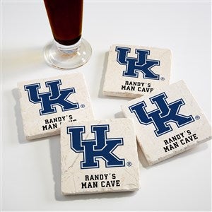 NCAA Kentucky Wildcats Personalized Tumbled Stone Coaster Set