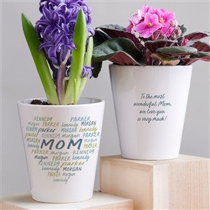 Grateful Heart Personalized Mini Flower Pot