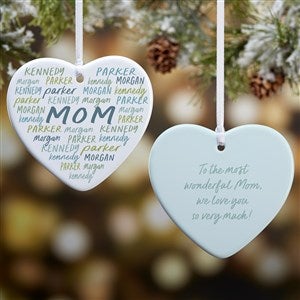 Grateful Heart Personalized Heart Ornament - 2 Sided Glossy