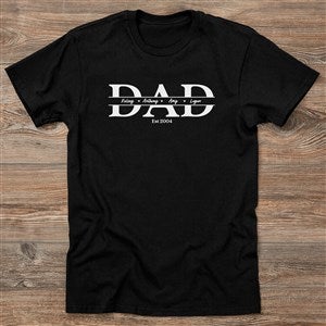 Our Dad Personalized Hanes Adult T-Shirt - Adult XX-Large (Add $2) - Black