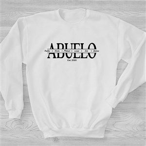 Our Dad Personalized Hanes Adult Crewneck Sweatshirt - Adult Small - White