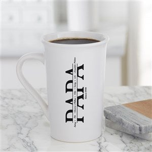 Dad & Kids' Names Personalized Latte Mug 16oz White