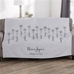 Garden Of Love Personalized 60x80 Plush Fleece Blanket