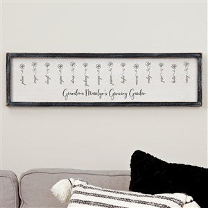 Garden Of Love Personalized Blackwashed Barnwood Wall Art - 30x8