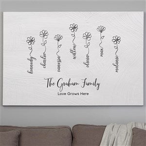 Garden Of Love Personalized Canvas Print - 28x42