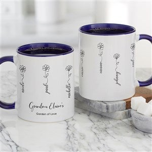 Garden Of Love Personalized Coffee Mug 11oz Blue