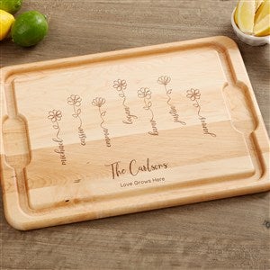 Garden Of Love Personalized Extra Large Cutting Board 15x21