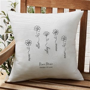 Garden Of Love Personalized Outdoor Throw Pillow - 20x20