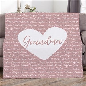 Family Heart Personalized 60x80 Plush Fleece Blanket