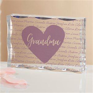 Family Heart Personalized Colored Keepsake