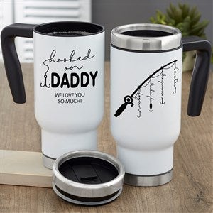 Hooked On Dad Personalized 14 Oz. Commuter Travel Mug