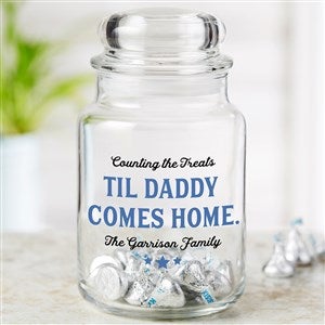 Military Countdown Personalized Glass Treat Jar