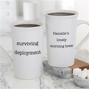 Military Expressions Personalized Latte Mug For Her 16oz White