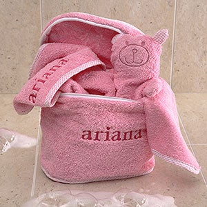 Personalized Terry Bath Set - Pink