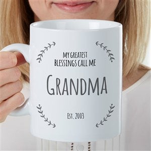 My Greatest Blessings Call Me Personalized 30oz Coffee Mug