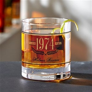 Luigi Bormioli Aged To Perfection Personalized Birthday Whiskey Glass