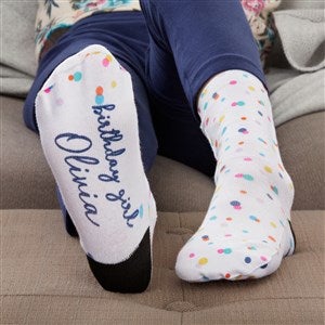 Happy Happy Birthday Personalized Kids Socks