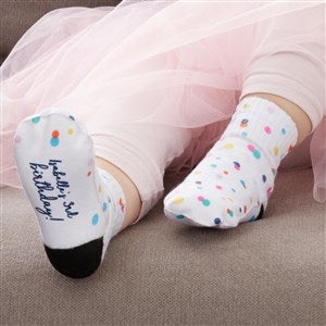 Happy Happy Birthday Personalized Toddler Socks