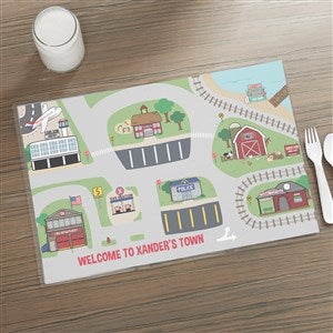 Transportation Village Personalized Laminated Placemat