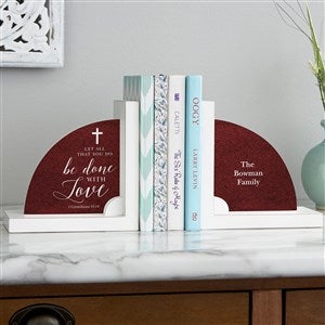 Heavenly Quotes Personalized Wooden Bookends